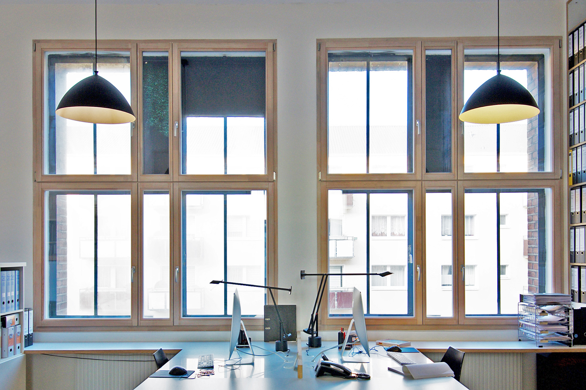 Hinterbaufenster in einem Büro