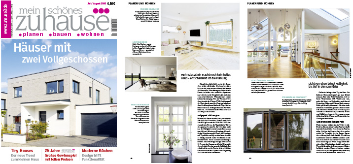 Titelbild mein schönes Zuhause mit Pressebericht über frovin Dänische Fenster